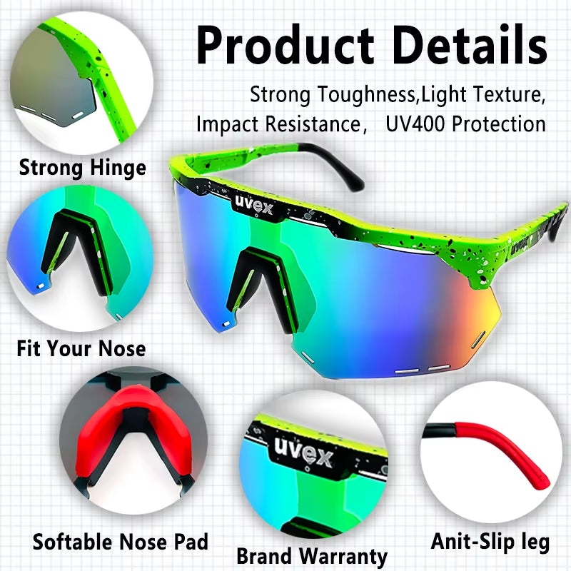 Sports Glasses Men'S and Women'S Polarized Bike Eyewear MTB Cycling UV400 Photochromic Sunglasses Bicycle Road Goggles